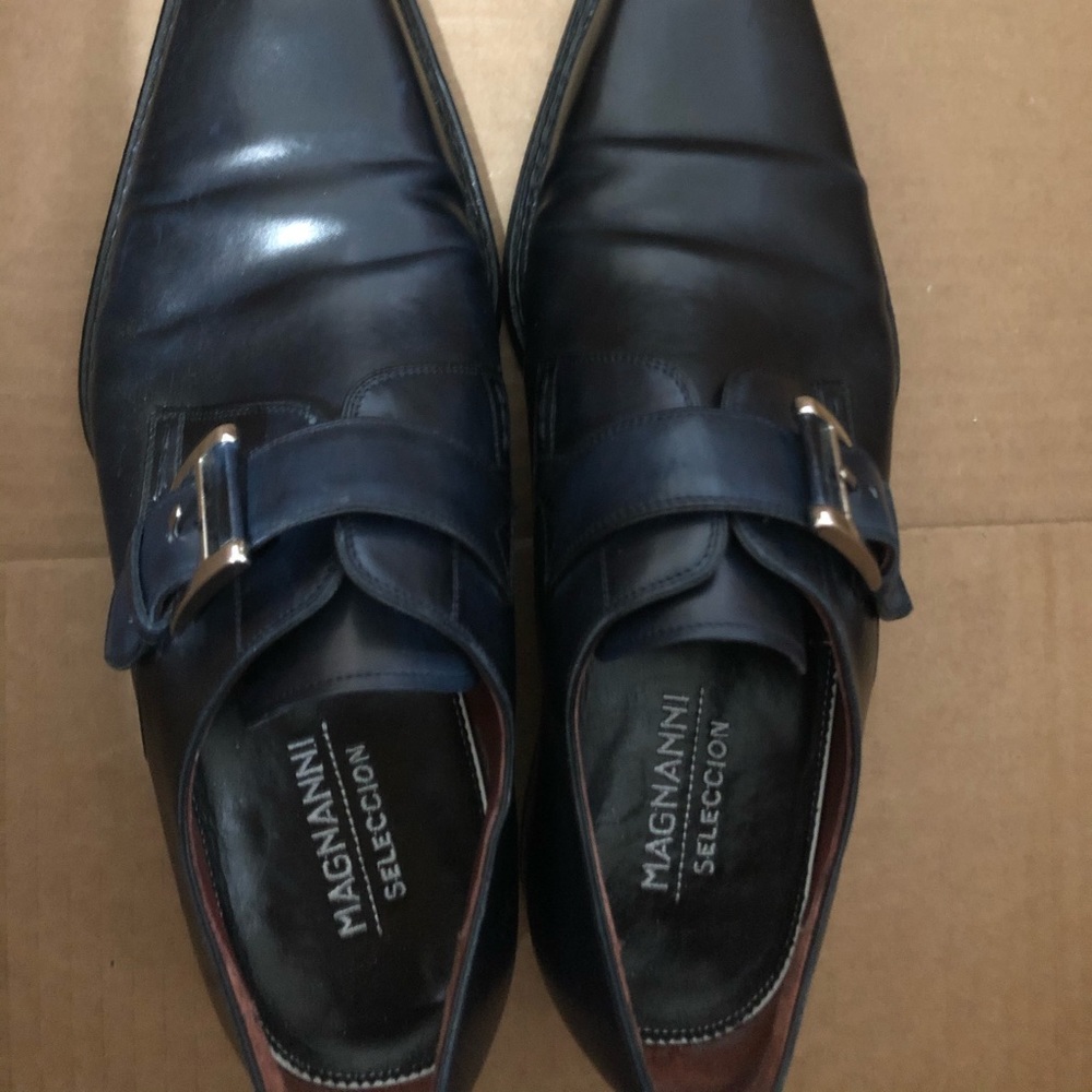 Magnanni mens black dress shoes